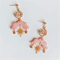 Celestial Shimmery Pink Earrings