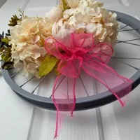 Champagne hydrangea bike wheel wreath gallery shot 7