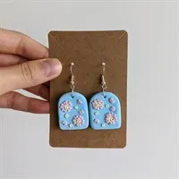 Cherry Blossom Polymer Clay Earrings gallery shot 9