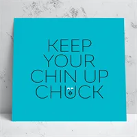 Chin Up Chuck Greeting Card