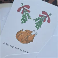 Christams Card, Turkey And Mistletoe 3 gallery shot 4