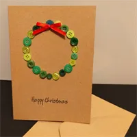 Christmas Wreath Card, Unique & Handmade