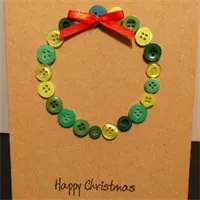 Christmas Wreath Card, Unique / Handmade 2