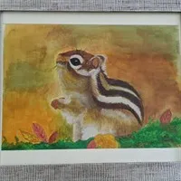 Chunky Chipmunk Watercolour Painting