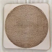 Circular Fractal Wooden Tray Puzzle Another