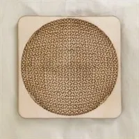Circular Fractal Wooden Tray Puzzle