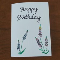 Colourful Foxglove Birthday Card
