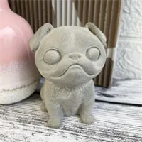 Concrete Pug Dog Statue 1