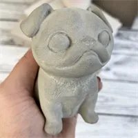 Concrete Pug Dog Statue 5