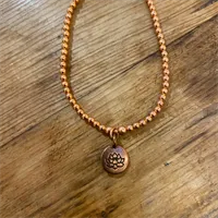 Copper Lotus Flower Bracelet (654)