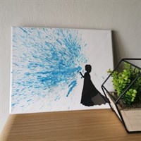 Crayon art canvas - ice queen