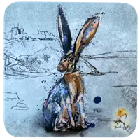 4/6 The Hare found in the Fields of Criccieth. Animal & Criccieth Castle Coasters gallery shot 14