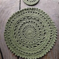 Crochet Boho Placemat with matching coaster