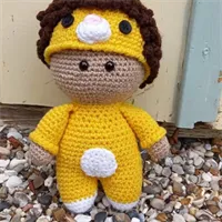 Crochet doll in lion outfit 1