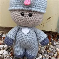 Crochet Doll In Wolf Outfit