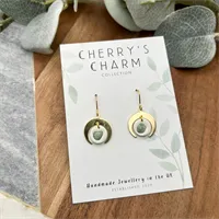 Crystal Chip Crescent Earrings 1
