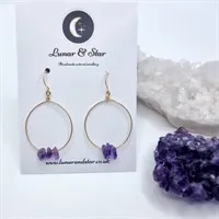 Amethyst crystal earrings