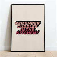 Cuddles In The Kitchen Print