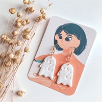 Cute Blushing Halloween Ghost Earrings