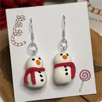 Cute Christmas Snowman Earrings