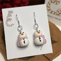 Cute Christmas Snowman Earrings 6