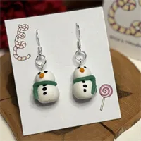Cute Christmas Snowman Earrings 7 gallery shot 10