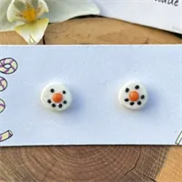 Cute Christmas Snowman Stud Earrings 2