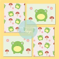 Cute Frog Postcards Pack Of 4