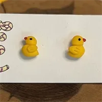 Cute Little Rubber Duck Stud Earrings