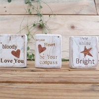 Cute Little Wooden Block Engraved Quotes