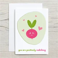 Cute Radish Pun Valentines Card