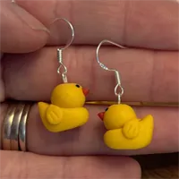 Cute Rubber Duck Dangle Earrings 1 gallery shot 1