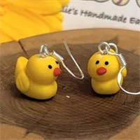 Cute Rubber Duck Dangle Earrings