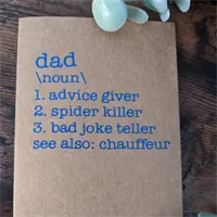Definition Of Dad - Father's Day Card