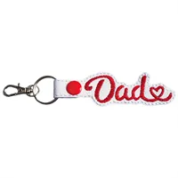 Dad With Heart Keyring