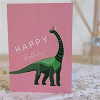 Dinosaur / Brontosaurus birthday card /  1 gallery shot 9