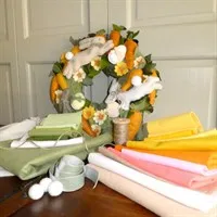 DIY Wreath Sew Kit - Easter Bunny Wreath Contents