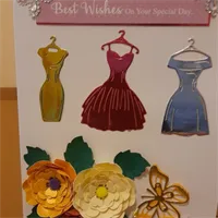 Dresses And Flowers Best Wishes Card. 2