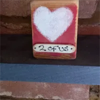 Driftwood rustic unique heart message wo 4