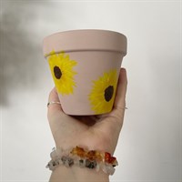 Dusty Pink Sunflower Plant Pot