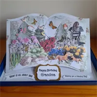 Easel country side story book Happy Birt 1