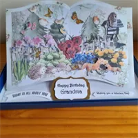 Easel country side story book Happy Birt 2