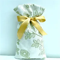Eco friendly Embroidered Linen Gift Bag 1