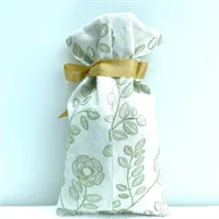 Eco friendly Embroidered Linen Gift Bag 3