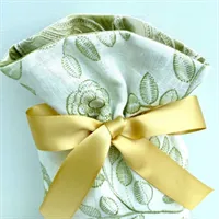 Eco friendly Embroidered Linen Gift Bag 4