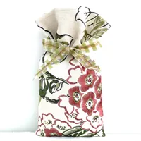Eco Friendly Fabric Embroidery Gift Bag Front 4