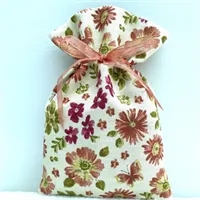 Eco Friendly Floral Fabric Gift Bag Size 7