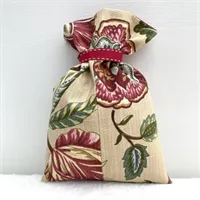 Eco Friendly Floral Linen Gift Bag Back 6