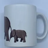 Elephant mug, mom and baby. gallery shot 2