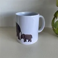 Elephant mug, mom and baby. gallery shot 3